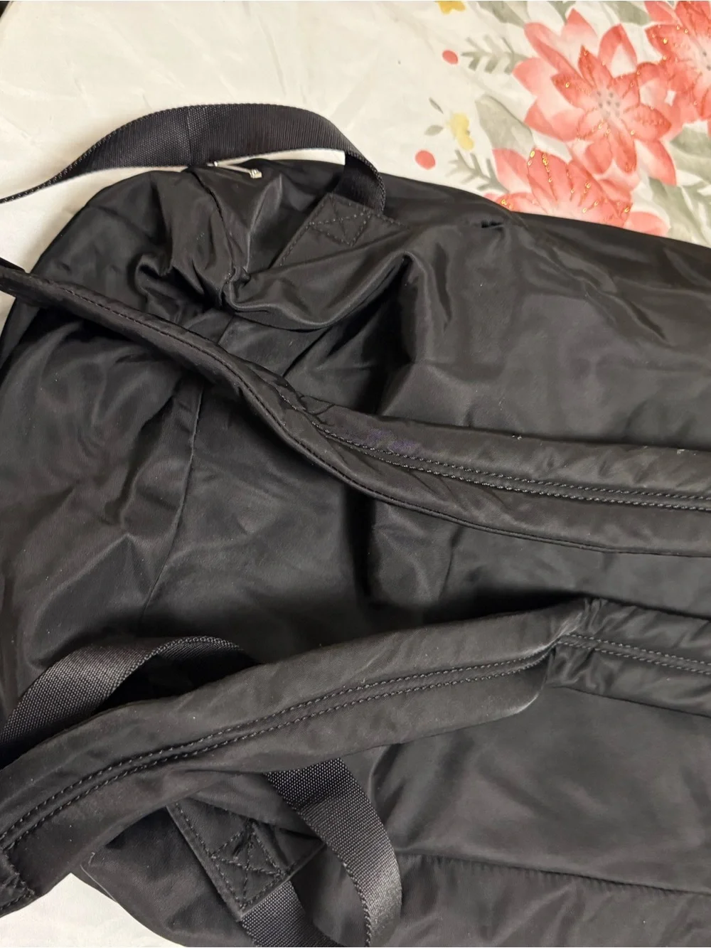 Rebecca Minkoff Black Nylon Backpack with Silver Hardware